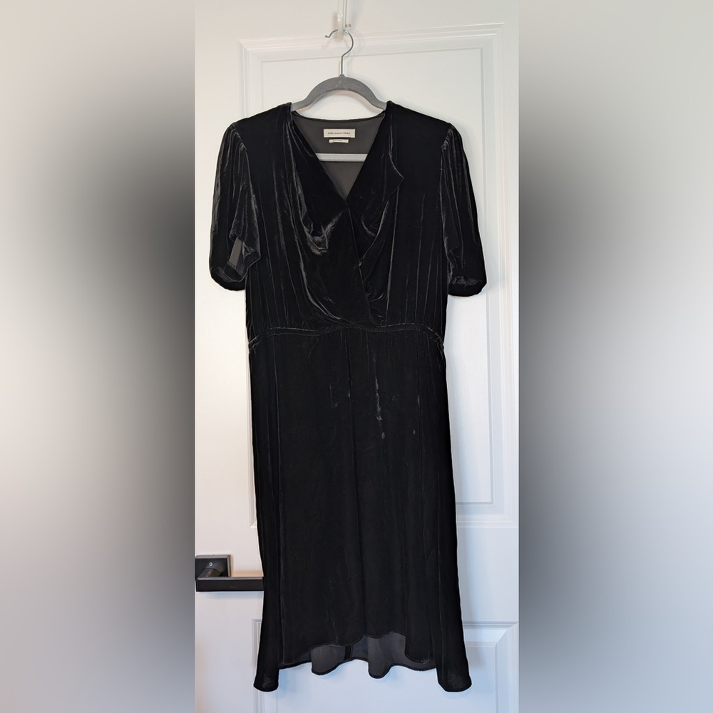 Isabel Marant Etoile Lynna Dress Velvet Black Size 40/US10